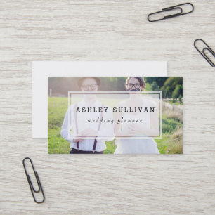 Modernes Foto Overlay   Hochzeitskarte Visitenkarte