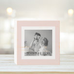 Modernes Foto Pastell Pink Einfaches Geschenk Holzkisten Schild<br><div class="desc">Modernes Foto Pastell Pink Einfaches Geschenk</div>