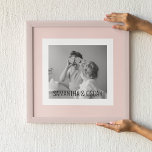 Modernes Foto Pastell Pink Einfaches Geschenk Poster<br><div class="desc">Modernes Foto Pastell Pink Einfaches Geschenk</div>