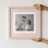 Modernes Foto Pastell Pink Einfaches Geschenk