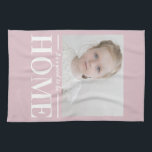 Modernes Foto Pastell Pink Familie Zuhause-Geschen Geschirrtuch<br><div class="desc">Modernes Foto Pastell Pink Familie Zuhause-Geschenk</div>