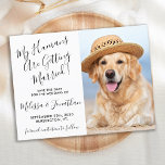 Modernes Foto Personalisieren der Hochzeit von Hun Ankündigungspostkarte<br><div class="desc">Lass deinen besten Hund verkünden deine Hochzeit mit diesem super niedlichen "My Humans Are Getting Married" Hund zum Speichern der Datumskarten. Passen Sie Ihre Wünsche mit Ihrem bevorzugten Foto an und personalisieren Sie Ihre Wünsche mit Namen, Datum und Ort der Hochzeit. COPYRIGHT © 2020 Judy Burrows, Black Dog Art -...</div>