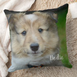 Modernes Foto Personalisierte Haustiere Familie Hu Kissen<br><div class="desc">Das moderne und personalisierte Kissen, das perfekt dazu geeignet ist, Ihr geliebtes Haustier auf einzigartige Weise zu präsentieren. Dieses Kissen ist ein tolles Geschenk für Familie, Freunde und sogar Großeltern, denn es gibt die Möglichkeit, den Namen Ihres Hauses hinzuzufügen. Das Kopfkissen ist mit einem hochwertigen Foto Ihres Furry-Freundes versehen, das...</div>