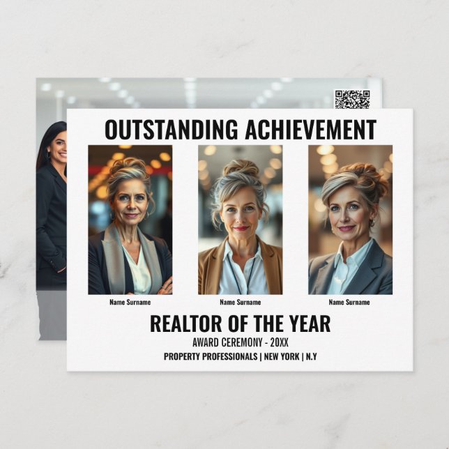 Modernes Foto Postkarte (Vorne/Hinten)