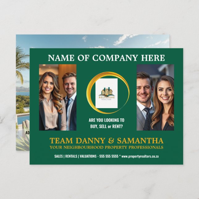 Modernes Foto Postkarte (Vorne/Hinten)