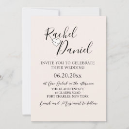 Modernes Foto QR Code Hochzeit Einladung