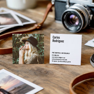 Modernes Foto Quadratische Visitenkarte