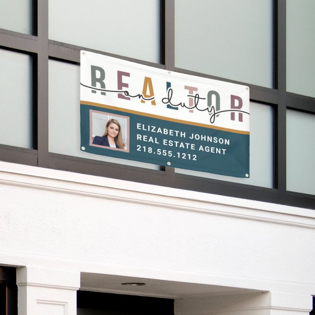 Modernes Foto Realtor auf Duty Promotions Banner (Äußeres Gebäude)