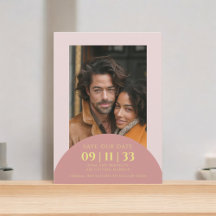 Modernes Foto rette die Hochzeitstermin-Karte