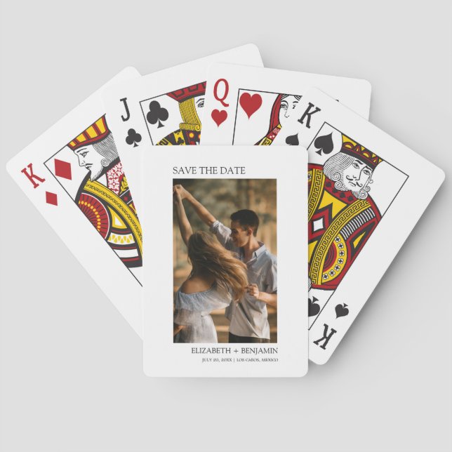 Modernes Foto rettet die Daten Spielkarten (Rückseite)