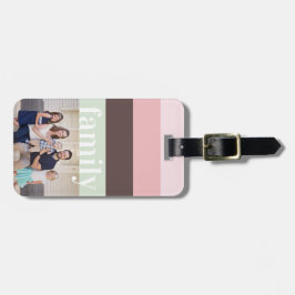 Modernes Foto rosa, grün, braun gestreift Gepäckanhänger