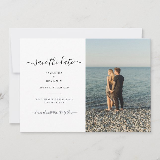 Modernes Foto Save the Date (Vorderseite)