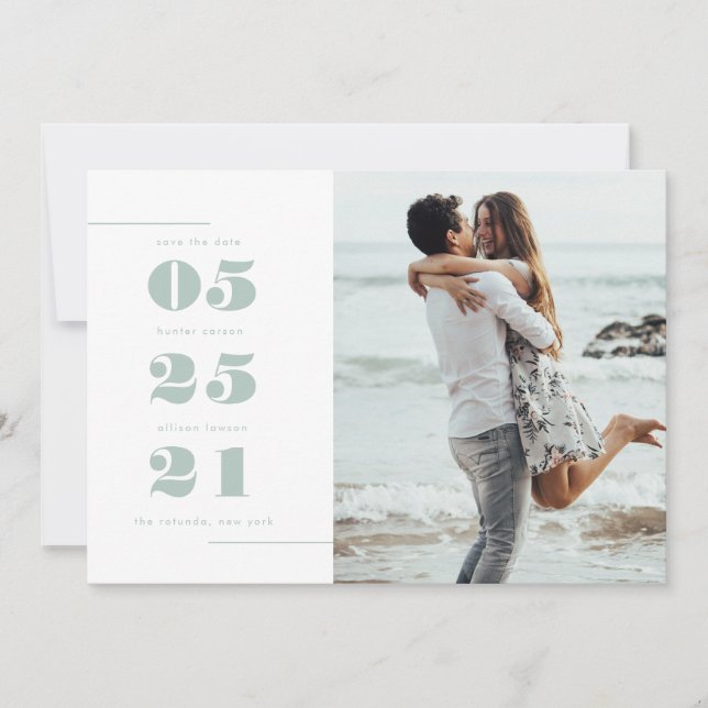 Modernes Foto Save the Date (Vorderseite)