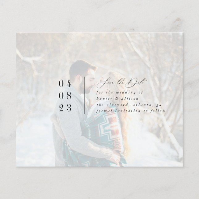 Modernes Foto Save the Date (Vorderseite)