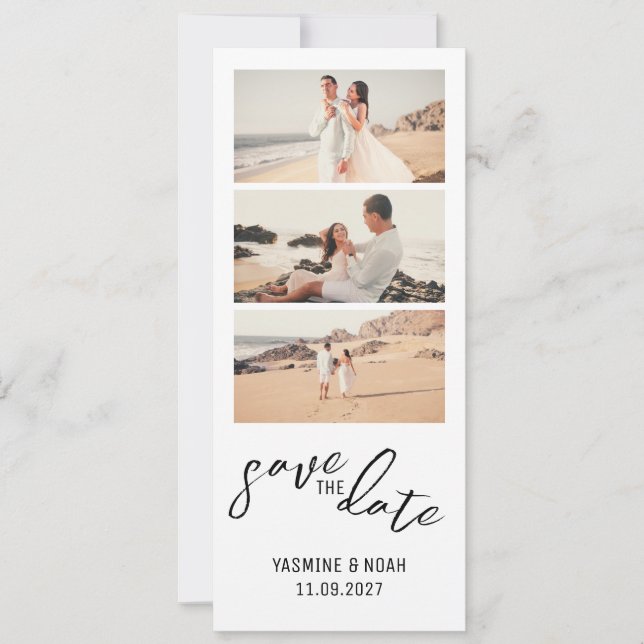 Modernes Foto Save the Date Einladung (Vorderseite)