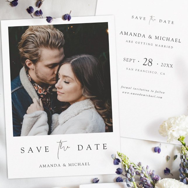 Modernes Foto Save the Date für Hochzeiten Einladu (Von Creator hochgeladen)