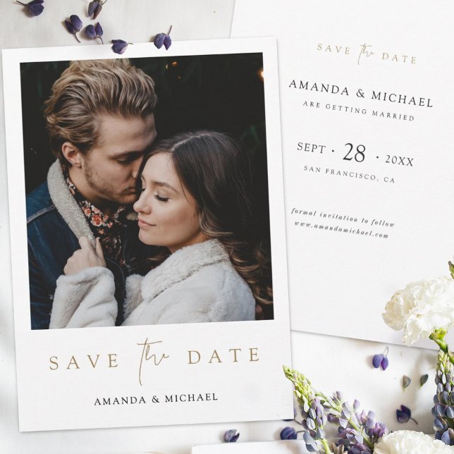 Modernes Foto Save the Date für Hochzeiten Einladu (Von Creator hochgeladen)