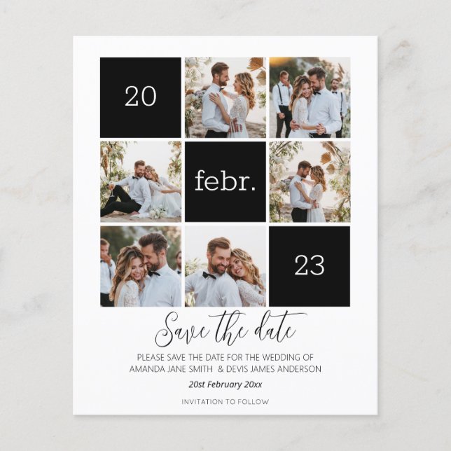 Modernes Foto Save the Date Haushaltshochzeit (Vorderseite)