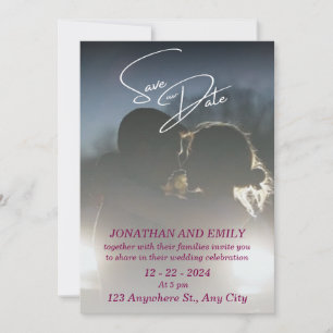 Modernes Foto Save the Date Hochzeitskarte Einladung