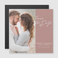 Modernes Foto Save the Date Hochzeitskarte