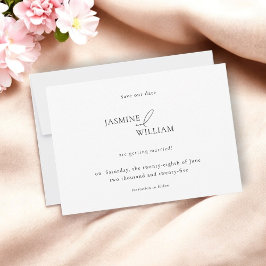 Modernes Foto Save the Date | Minimalistische Hoch Ankündigung