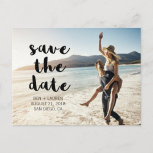 Modernes Foto Save the Date Postkarte