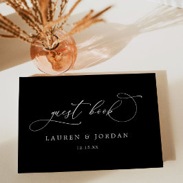 Modernes Foto Schwarz & Weiß Hochzeit Gästebuch