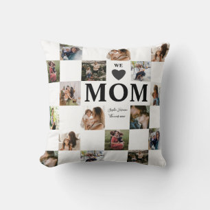 Modernes Foto Schwarz-Weiß-Mama-Kissen Kissen
