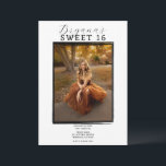 Modernes Foto Schwarzer Rahmen Trendy Minimal Swee Einladung<br><div class="desc">Passen Sie Ihre woll-Möglichkeiten an.</div>