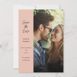 Modernes Foto & Seitenaufsatz Save the Date - natü Einladung