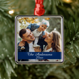 Modernes Foto Silver Ornament Aus Metall