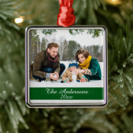 Modernes Foto Silver Ornament Aus Metall
