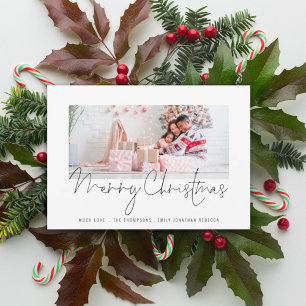 Modernes Foto-Skript Frohe Weihnachtskarte