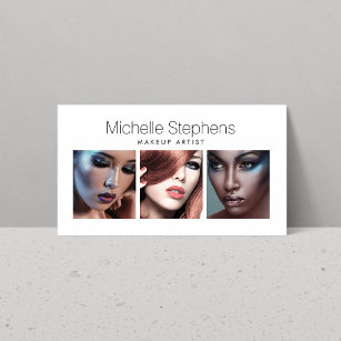 Modernes Foto Trio für Makeup-Künstler, Stylist Visitenkarte