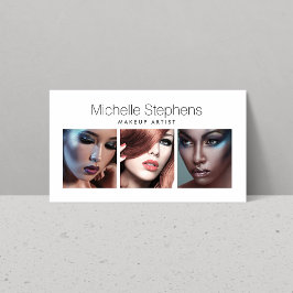 Modernes Foto Trio für Makeup-Künstler, Stylist Visitenkarte