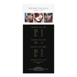 Modernes Foto Trio für Makeup-Künstler, Stylist Werbekarte