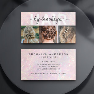 Modernes Foto Typografie Hair Stylist Visitenkarte