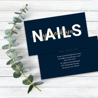 Modernes Foto Typografie Nail Artist Visitenkarte