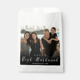 Modernes Foto Typografie Rosh Hashanah Neujahr Geschenktütchen