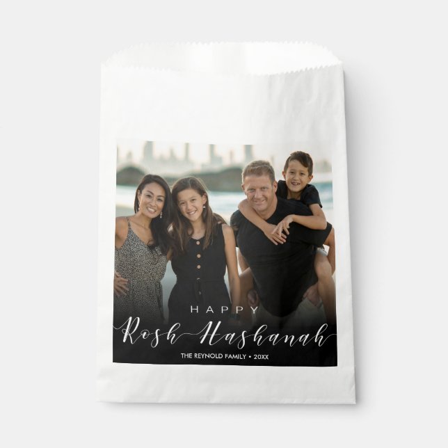 Modernes Foto Typografie Rosh Hashanah Neujahr Geschenktütchen (Vorderseite)