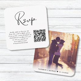 Modernes Foto UAWG QR Code Hochzeit Begleitkarte