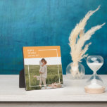Modernes Foto und ein gutes Erntedankfest Fotoplatte<br><div class="desc">Modernes Foto & Glückwunsch,  das beste Geschenk für Ihre Freunde und Familie,  Personalisierter Erntedank Text mit Herbstfarben.</div>