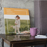 Modernes Foto und ein gutes Erntedankfest Leinwanddruck<br><div class="desc">Modernes Foto & Glückwunsch,  das beste Geschenk für Ihre Freunde und Familie,  Personalisierter Erntedank Text mit Herbstfarben.</div>