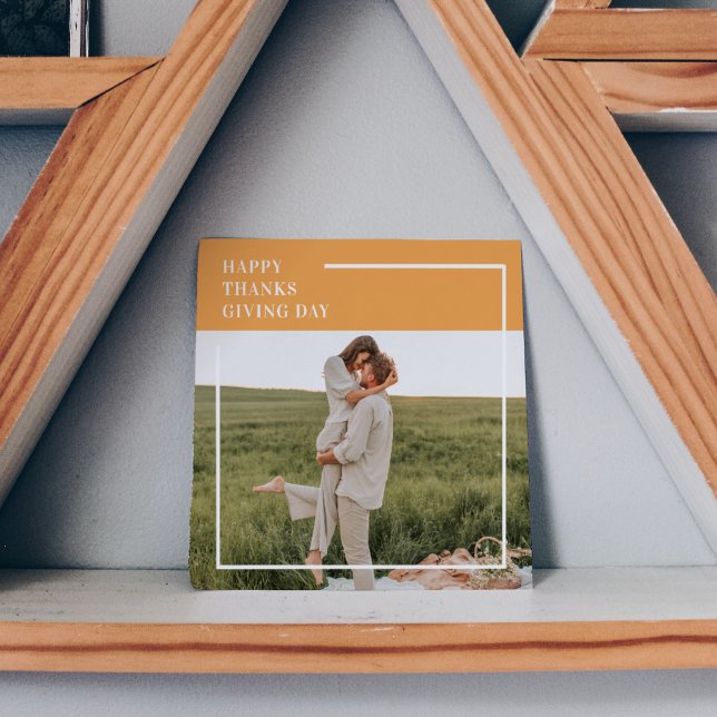 Modernes Foto und ein gutes Erntedankfest Magnetkarte (Von Creator hochgeladen)