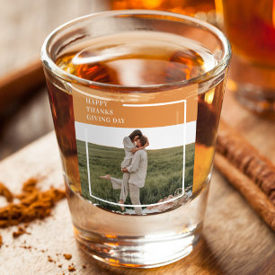 Modernes Foto und ein gutes Erntedankfest Schnapsglas