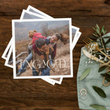 Modernes Foto Verlobung Editierbar Farbüberlagerun