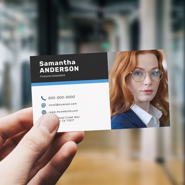 Modernes Foto Visitenkarte (Modern Custom Photo Business Card)