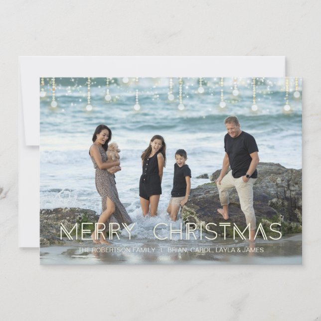 Modernes Foto Weihnachten - Elegante Weihnachtsbel (Vorderseite)