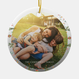 Modernes Foto Weihnachten Familienweihnachtsgewohn Keramik Ornament