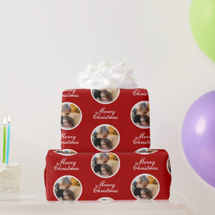 Modernes Foto Weihnachten Geschenkpapier